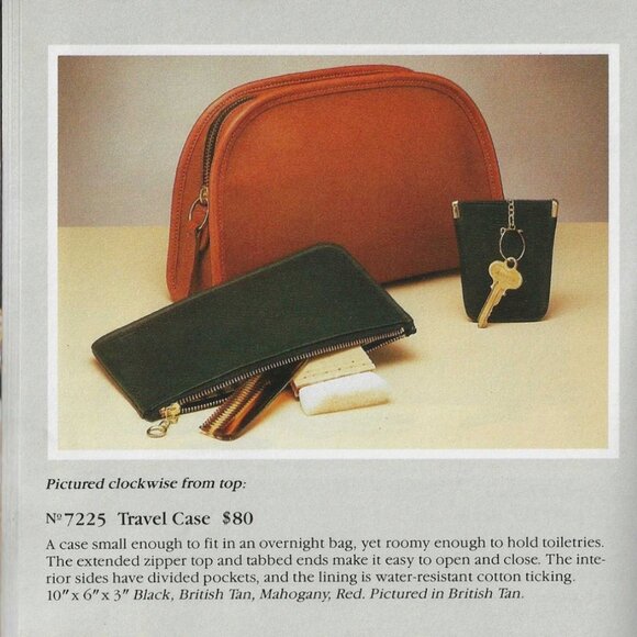 Coach Vintage Red Leather Travel Bag Case - Late 70s - Style 7225 - Picture 10 of 11